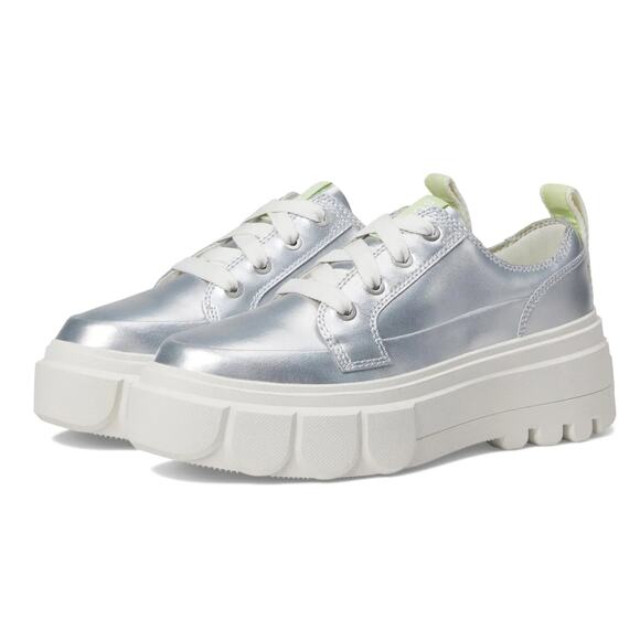 Sorel 7 Caribou X Waterproof Metallic Leather Shoe Platform Sneakers Silver Boot - Picture 1 of 9